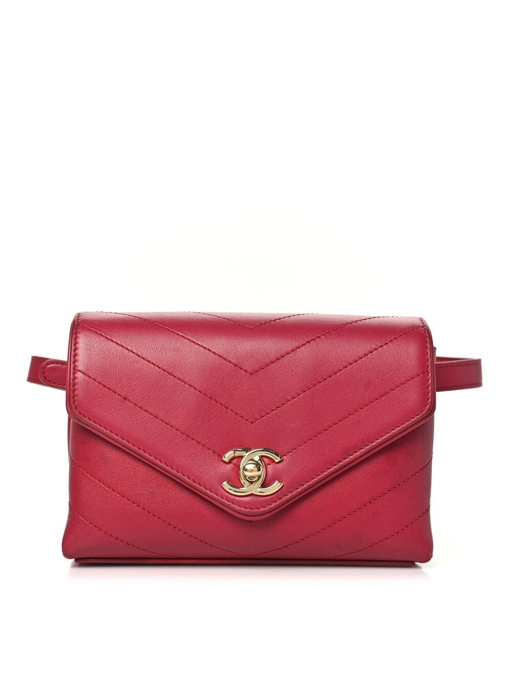Chanel Calfskin Chevron Stitched Coco #314308C17B